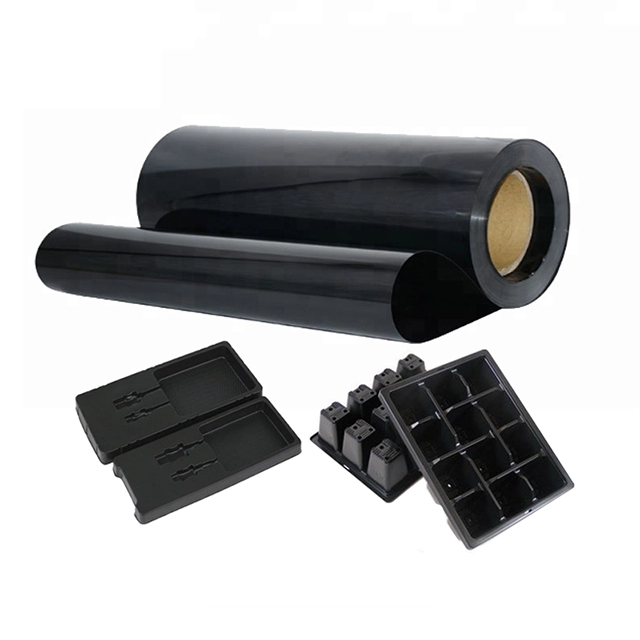 Cheap Gloss Black PVC Plastic Roll For Blister Packing